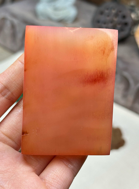 文玩收藏真品羚血丝羊角无事牌461粉嫩荔枝色佛珠手链男女款佛珠