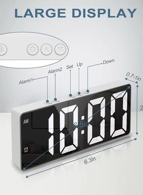 模简约LE私D电子时用闹钟时钟学生插电两小闹钟数字钟SZ-810声控