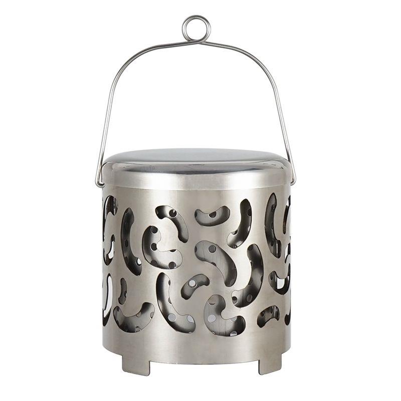 户外迷你不锈钢取暖炉秋冬野营取暖器多功能便携供热能圆筒取暖罩