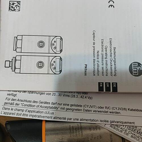 PN3094 易福门电子压力传感器 工业工控自动化配件议价维修