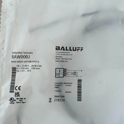 BAW000J BAW G06EE-UAF20B-EP03-K 电感传感器议价维修