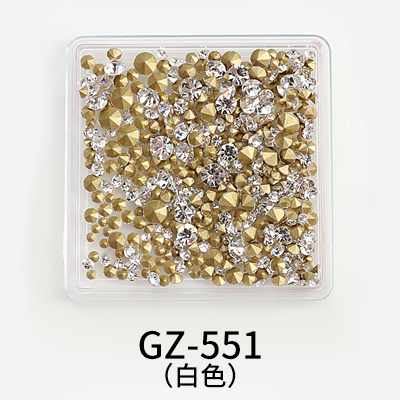 满16元包邮满天星美甲饰品混装大小彩色尖底水晶钻石指甲饰品