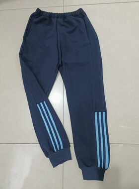 中小学春秋校服裤子深蓝色束口男女班服儿童园服冬加厚运动裤中性
