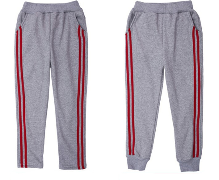 订做春夏秋中小学生男灰色校服裤