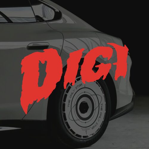 DIGI GHETTO汽车车贴说唱厂牌地基街头车身车窗玻璃镂空防水贴纸