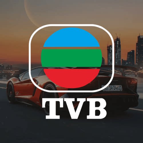 TVB汽车车贴电视广播有限公司LOGO中国香港无线电视玻璃车身贴纸
