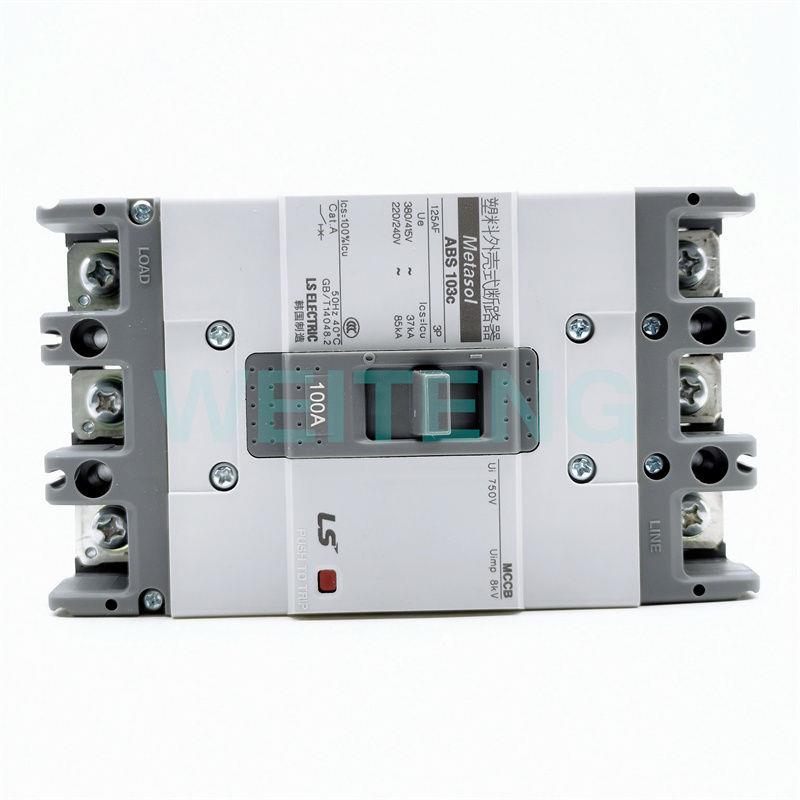 韩国产电ABS103c空气开关Metasol塑壳断路器100A船用插入式MCCB