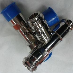 高频N N型三母头一分二对讲机车台基站双天线转接头 KKK三通接头