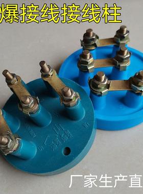 防爆电机接线柱YBYB2六角柱圆盘纯铜接线板圆形接线柱