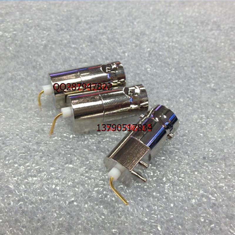 纯铜BNC-KWE 卧式BNC插座 3脚焊板座 弯式PCB板焊插座 Q9插座90度
