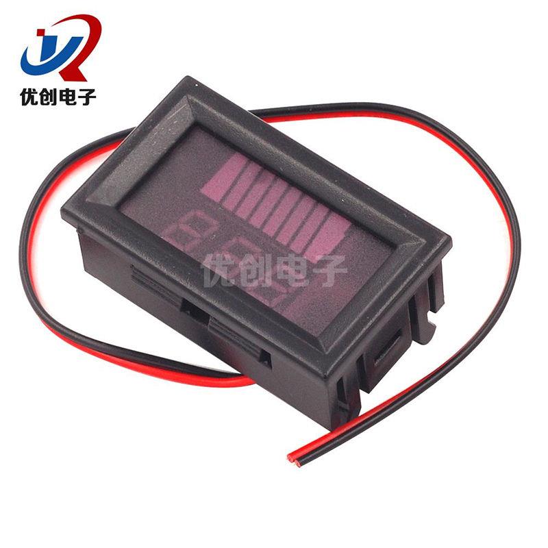12V-60V72V 电动车电瓶蓄电池电量表显示器直流数显车载电压表