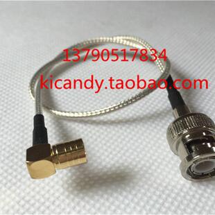 RF射频线BNC/SMB-JKW示波器信号传输线BNC公头转50欧姆SMB母弯头