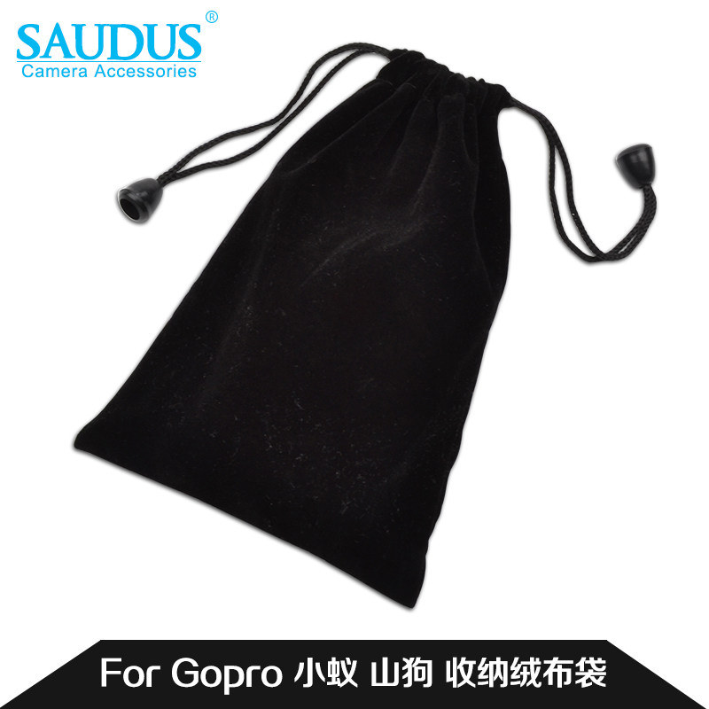 Gopro配件 狗笼专用绒布袋收纳袋 可以装防水壳 头带手腕带小配件