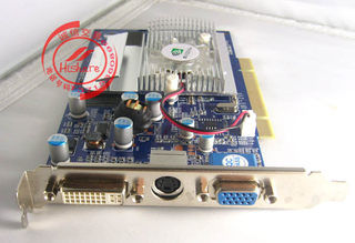 工控机服务器显卡nVIDIA GF FX5500 256M双屏老pci插槽卡DVI加VGA