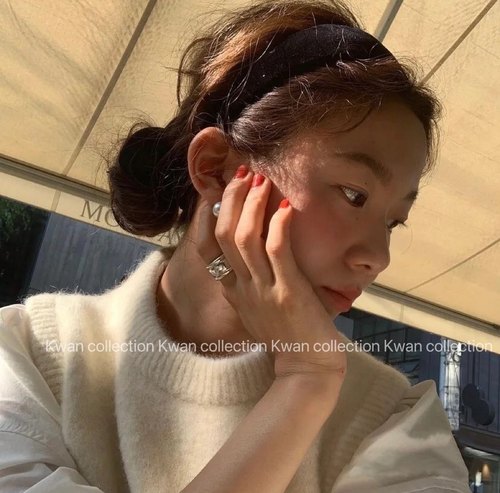 韩国ins复古气质丝绒海绵发箍女