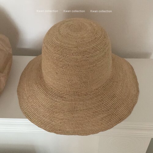 韩系拉菲草渔夫帽度假海边遮阳帽