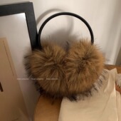 KWAN毛绒耳罩欧阳娜娜同款 可爱棕色女秋冬旅游保暖耳包耳套显脸小