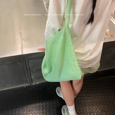 韩系多巴胺时髦帆布包单肩斜挎包
