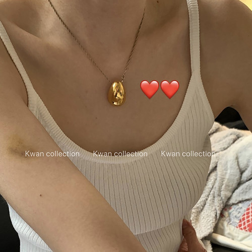 mone同款鸽子蛋吊坠项链极简风