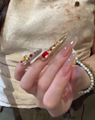 2024新款 护甲美甲宫廷风如懿古风光疗手工制作穿戴可拆卸指甲超长