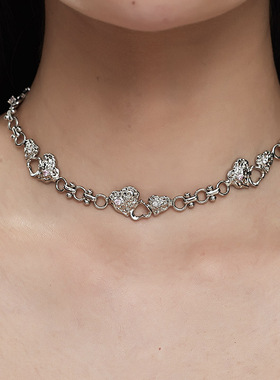 little joys褶皱爱心项链原创设计小众ins个性冷淡风通勤choker