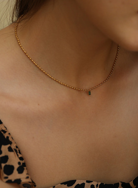 INS小众轻奢精致锁骨链锆石项链