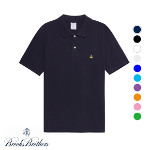 美国BrooksBrothers布克兄弟男夏纯色修身 纯棉翻领T恤 短袖 polo衫