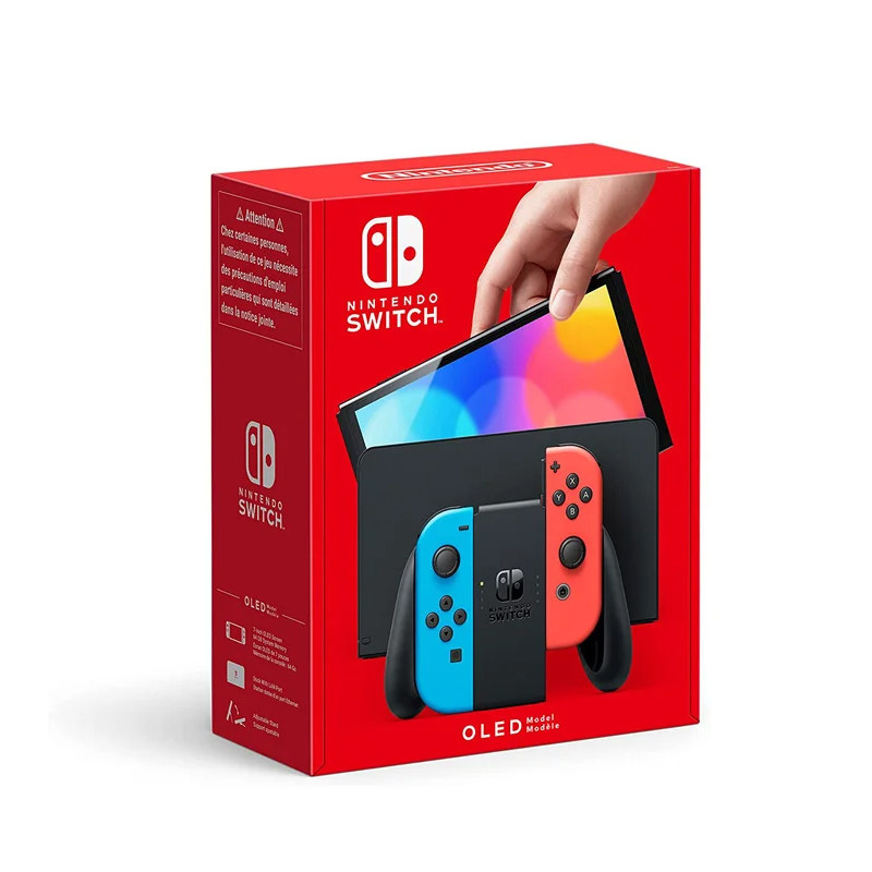 任天堂 Switch OLED新款便携式游戏机家用游戏机单机标配红蓝/白色手柄海外版