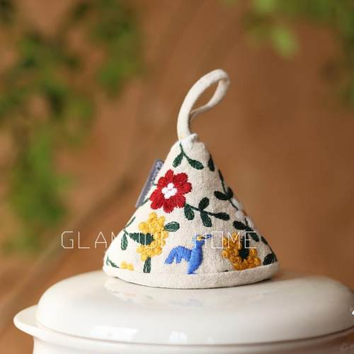 重工刺绣珐琅锅防烫锅帽隔热把手锅耳套三角锅顶盖帽加厚厨房烤箱