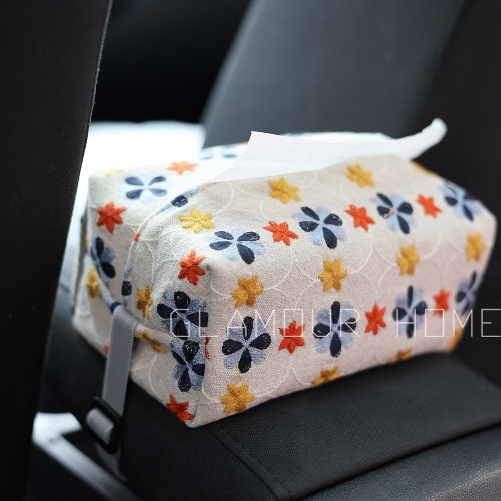 重工刺绣纸巾袋布艺桌面复古棉麻可挂式车载抽纸盒抽取式餐巾纸套,收纳整理,纸巾套,淘宝优惠券,粉丝福利购,淘宝优惠卷