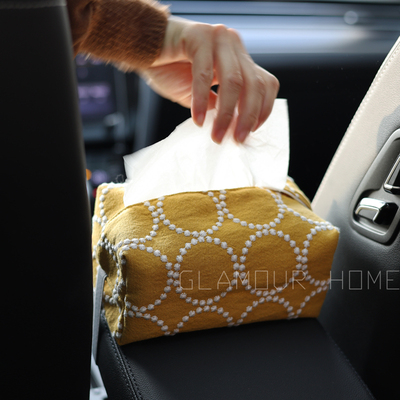 刺绣铃鼓圈布艺纸巾盒抽纸袋