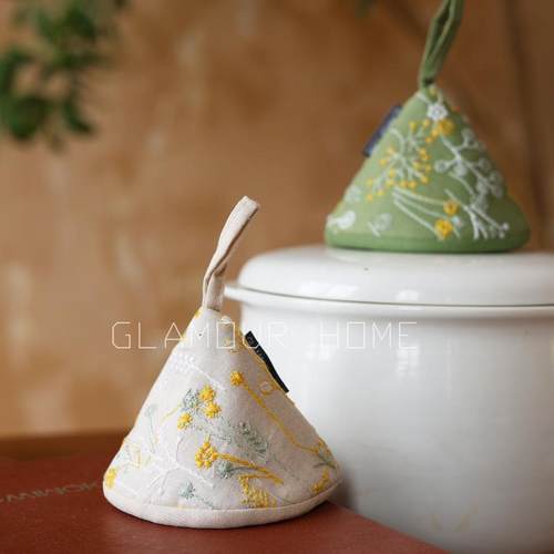 刺绣珐琅锅隔热防烫过盖帽耳套