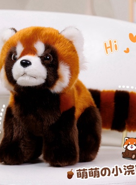 可爱仿真小熊猫玩偶小浣熊毛绒公仔儿童玩具红山动物园文创布娃娃