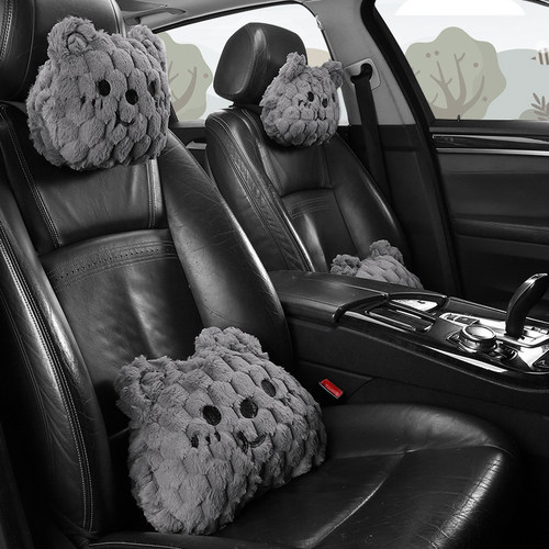 福宾冬季毛绒可爱汽车头枕卡通