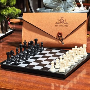 勤霸SEIPTING大骑士加大磁性折叠国际象棋学生斯汤顿日耳曼的骑士