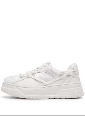 37号2025新款捕梦蝴蝶小白鞋女厚底增高运动休闲板鞋EUW27