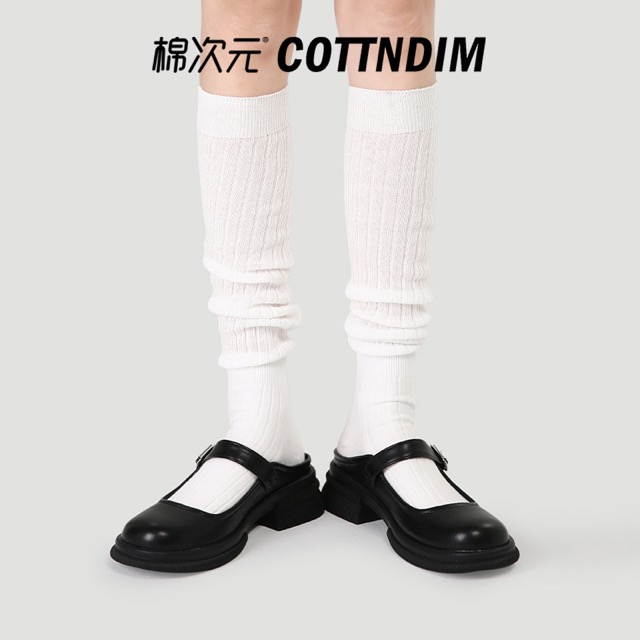 棉次元压力小腿袜子女款夏季薄款轻塑强力瘦腿显瘦白色棉袜长筒袜