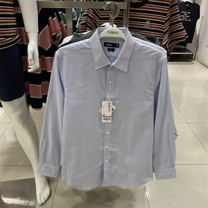 班尼路衬衫男装秋衣百搭休闲商务纯棉长袖格子衬衫男衬衣88904018