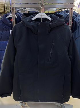 班尼路秋冬简约防水连帽羽绒外套男港风休闲防风保暖羽绒服M028