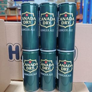日本进口Canada dry姜汁汽水干姜水生姜味碳酸饮料气泡水250ml