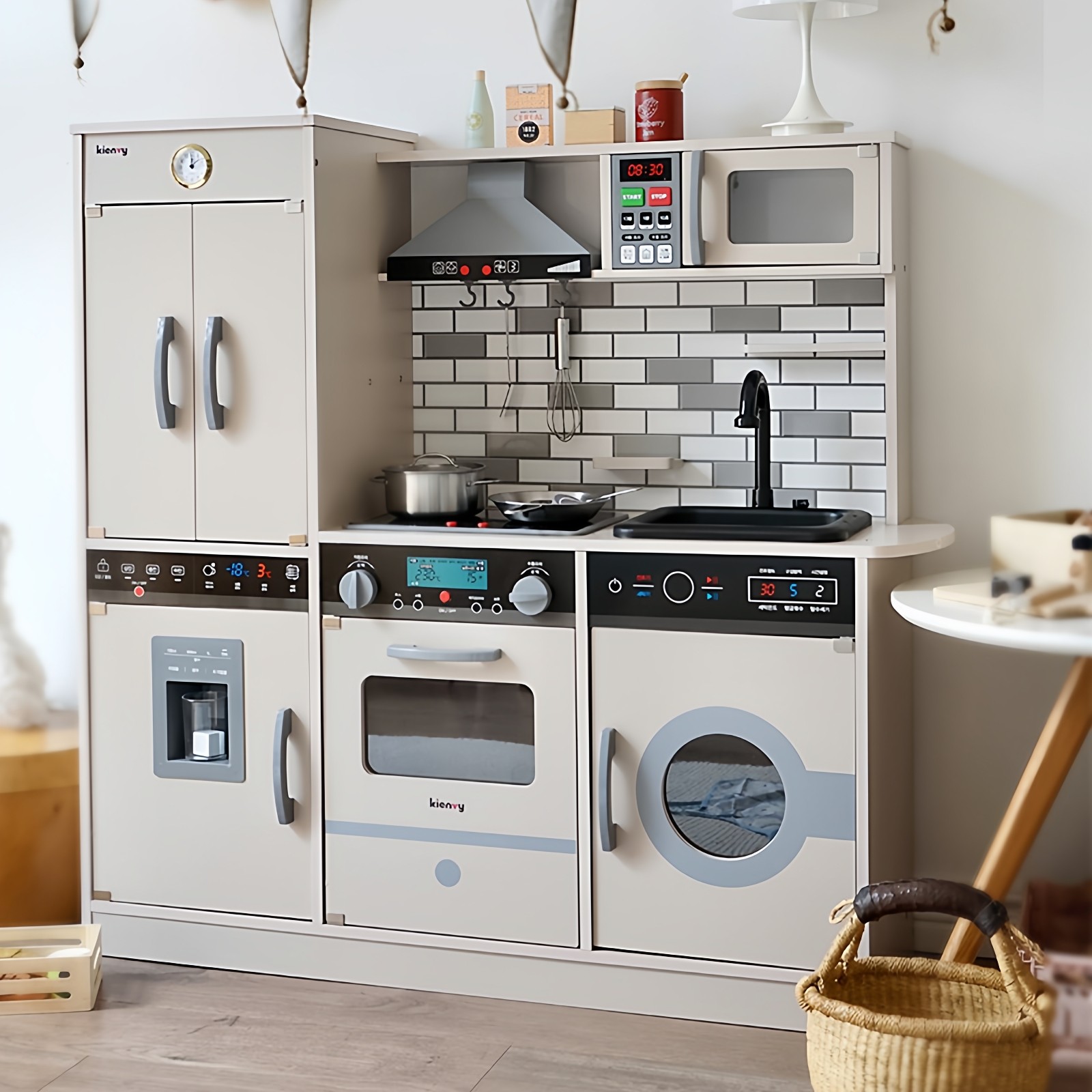 过家家玩具声光大号出水冰箱厨房套装宝宝男女孩娃娃家亲子扮演