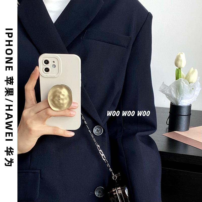 16promax复古高级感卡其色手机壳