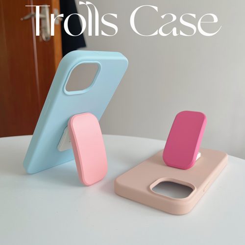 ins风温柔奶油蓝纯液态硅胶华为荣耀90手机壳推拉支架全包清新小众iphone16适用P70pro/mate60小米14/vivoX90