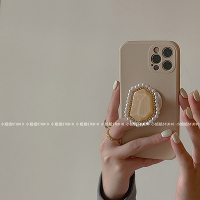高级感奶茶珍珠支架苹果16pro