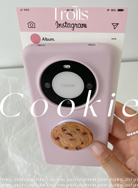 Trolls|简韩国曲奇支架约ins春系液态硅胶樱粉色手机壳适用17promax/15小米17/reno14/X300华为mate70Pro/p80