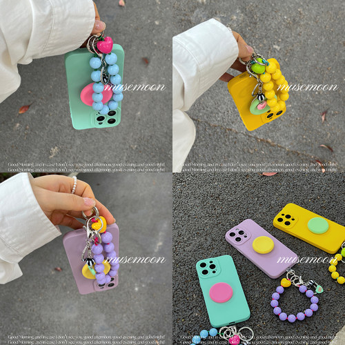 Trolls|彩色糖果泡泡 夏日清新ins清新撞色泡泡支架糖果色手链适用iphone16小米17findx8华为mate70Pro手机壳