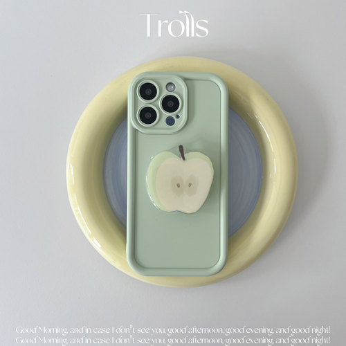 薄荷青苹果支架华为可爱