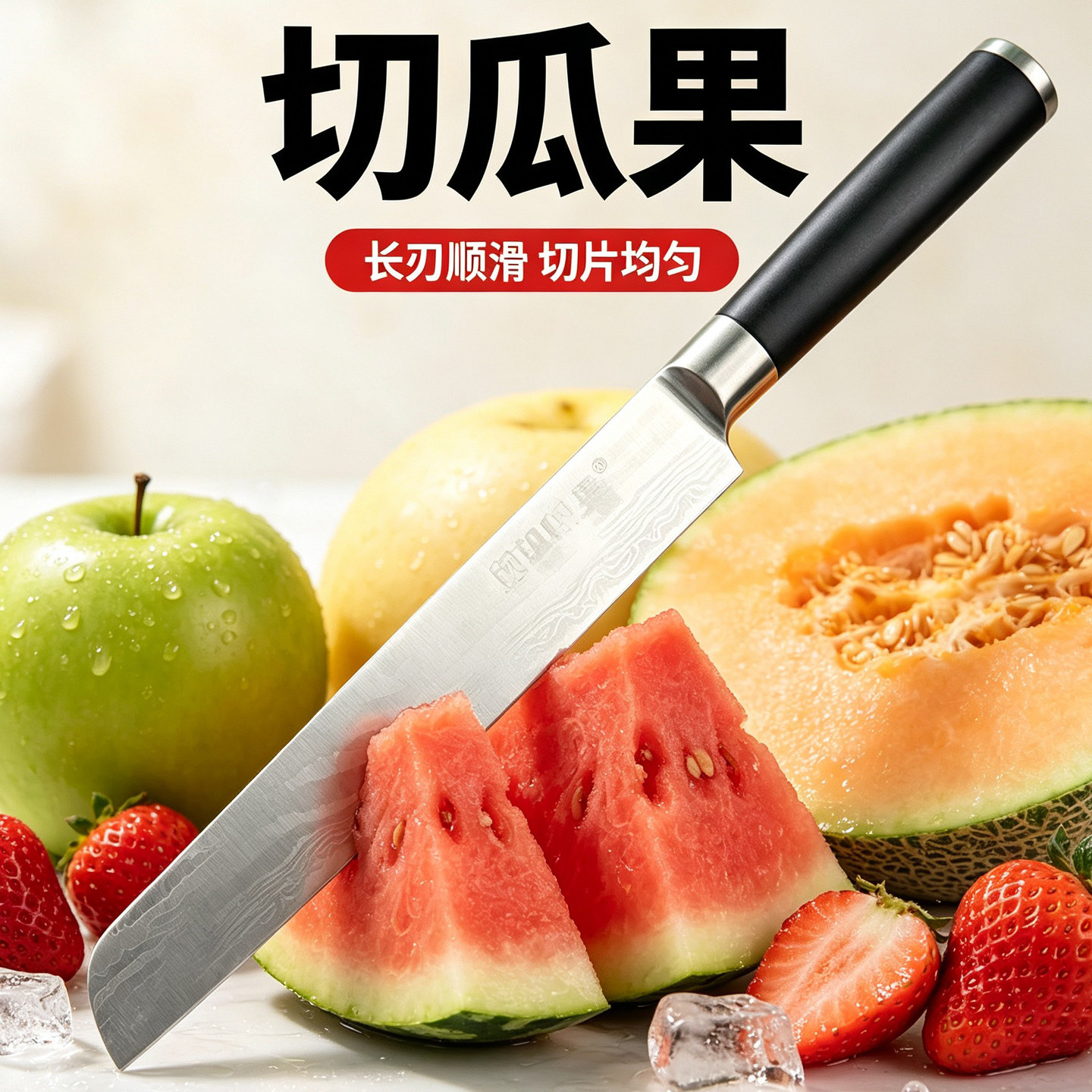 切西瓜哈密瓜顺畅切片均匀