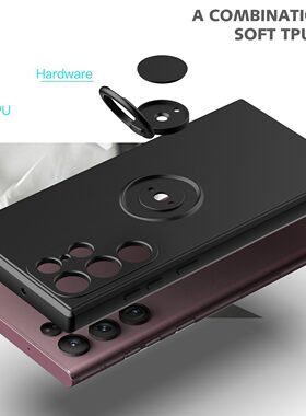 适用三星S26手机壳Note20Ultra液态硅胶保护套A15肤感指环支架A55