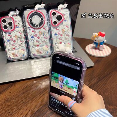 可爱卡通凯蒂猫适用oppo手机VIVOS30手机壳Y200创意RENO14PRO小米